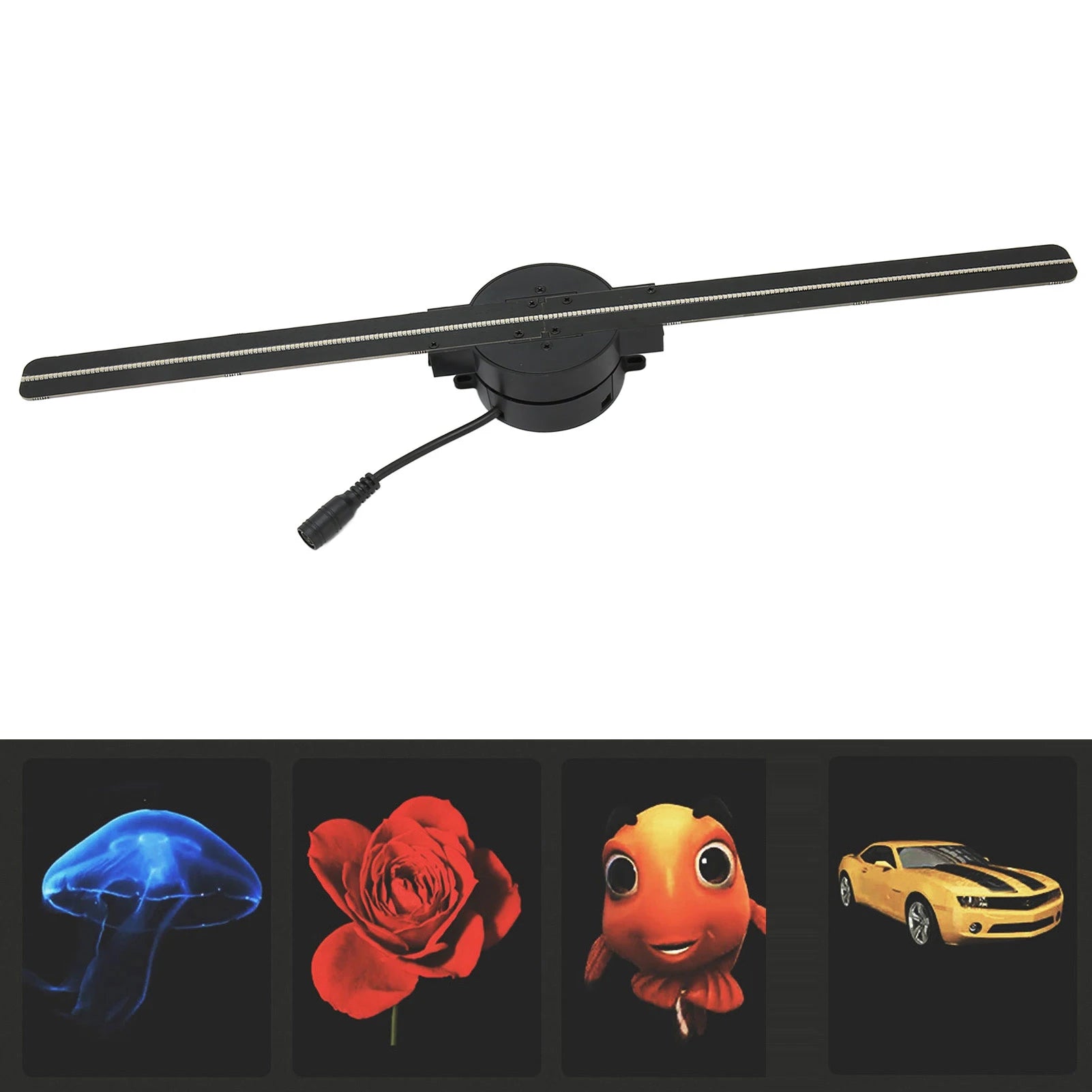 3D Hologram Fan 16.5in 2000x224 WiFi 3D Projector with 224 LED Light Beads for Business Store Advertising